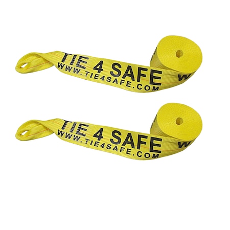 TIE 4 SAFE 4" x 30' Winch Straps w/ Loop End
WLL: 5,400 lbs, PK2 TWS44-30-Y-2